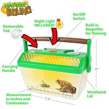 Nature Bound Bug Catcher Critter Barn Habitat for Indoor/Outdoor Insect Collecting with Light Kit, White