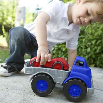 Green Toys Flat Bed Truck & Race Car Set