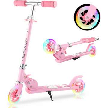 Light Up Scooter for Kids - Adjustable Handlebar