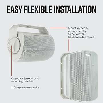 Polk Audio Atrium 5 Outdoor Speakers - Pair, White