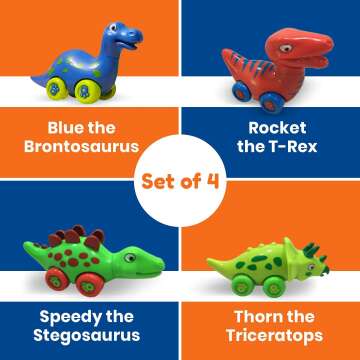 Dino Car Toys for Toddlers
