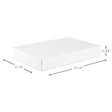 Hallmark XLarge Gift Boxes with Lids (12 Robe Boxes, White) for Birthdays, Graduations, Christmas, Weddings, Bridal Showers