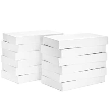 Hallmark XLarge Gift Boxes with Lids (12 Robe Boxes, White) for Birthdays, Graduations, Christmas, Weddings, Bridal Showers