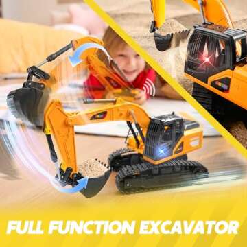 JOYIN Remote Control Excavator Toy - Fun & Engaging RC Construction Vehicle