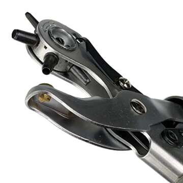 General Tools Revolving Punch Pliers 73 - 6 Multi-Hole Sizes For Leather, Rubber, & Plastic - Hobbies & Crafts