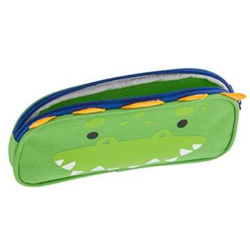 Stephen Joseph Kids Animal Pencil Pouch, Multipurpose Kids School Stationary Case, Colorful Cute Designs with Large Space for Pencils and Pens, Dino