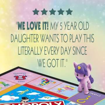 Unicorn Monopoly Junior Board Game for Kids 5+