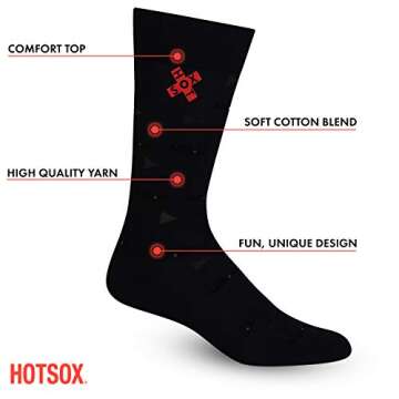 Hot Sox Men's Sports and Outdoors Series Novelty Casual Fashion Socks, Golf (Navy), Shoe Size: 10-13