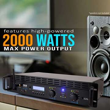 2000W Bluetooth Power Amplifier - PyleUsa Pro Audio