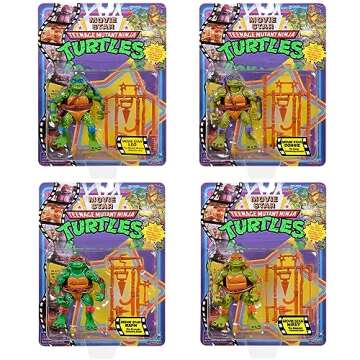 Teenage Mutant Ninja Turtles Micro Mutant TMNT Classic Movie Star Soft Bundle