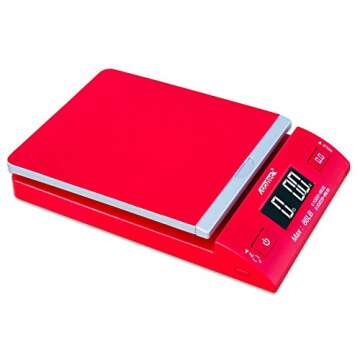 Accuteck DreamRed 86 Lbs Digital Postal Scale Shipping Scale Postage with USB&AC Adapter, Limited Edition