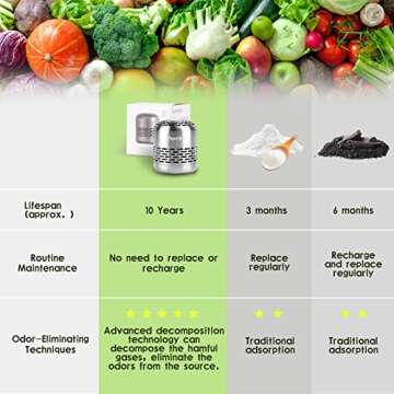 10 Year Refrigerator Deodorizer for Odor-Free Freshness