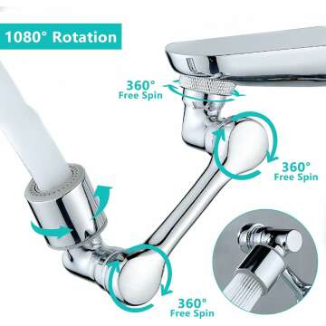 1080° Swivel Faucet Extender for Easy Use