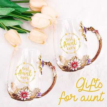 Special Aunt Gifts: Flower Tea Cup & Enamel Mug