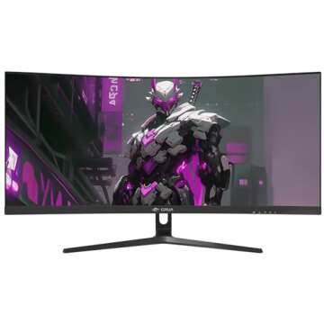 CRUA 30" Curved Gaming Monitor, 144Hz(HDMI)/200Hz(DP) Ultrawide Computer Monitor