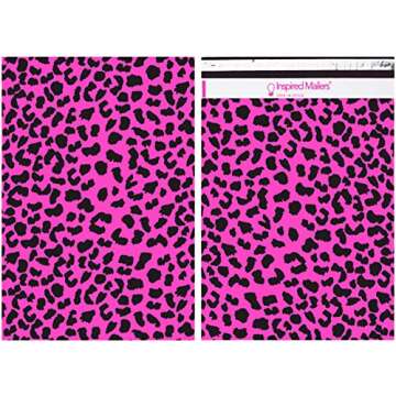 Inspired Mailers - Large Poly Mailers 14.5 x 19-50 Pack - Hot Pink Cheetah - Large Shipping Bags for Clothing - Large Mailing Envelopes - Shipping Envelopes - Mailers Poly Bags