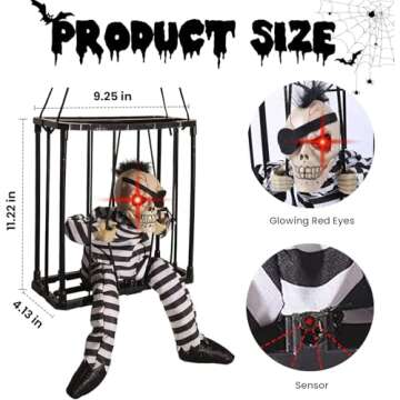 Screaming Prisoner Ghost Decoration - Spooky Halloween Prop