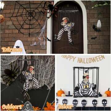 Screaming Prisoner Ghost Decoration - Spooky Halloween Prop