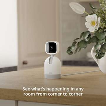 Blink Mini Pan-Tilt Camera - Indoor Smart Security, HD Video, Two-Way Audio