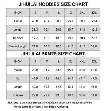 JIHUILAI Orange Sweatsuit For Men 2 Piece Hoodies With Sweatpants Sets Casual Running Jogging Sport Men TrackSuits M