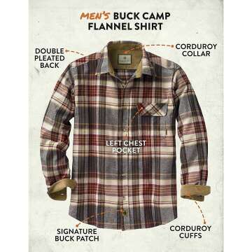 Whitetails Buck Camp Flannel for Men