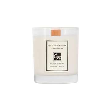 CULTURE & NATURE Clean Cotton Scented Soy Candle(8oz) 100% Natural Soy Wax