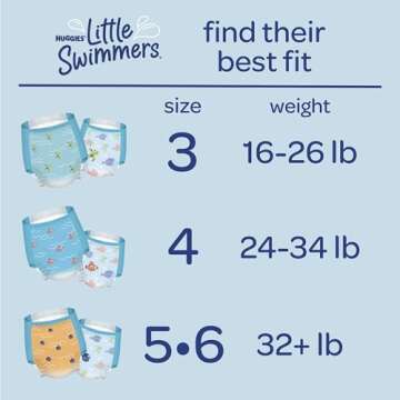 Huggies Little Swimmers Disposable Swimming Diapers, Size 4 (24-34 lbs), 18 Ct