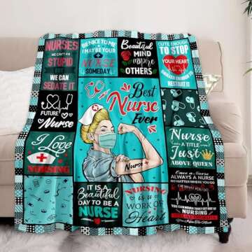 Soft Warm Nurse Throw Blanket for Healthcare Heroes