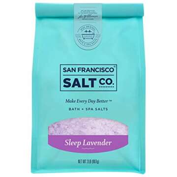 Sleep Lavender Bath Salts 2 lb. Luxury Gift Bag by San Francisco Salt Company