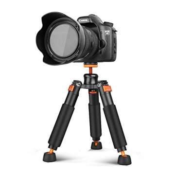 Bestshoot Desktop Mini Tripod Load 3KG Universal 3 Legs Monopod Base Stand Unipod Support Compatible with Canon 60D 60D 5D Nikon D90 Sony A58 A7RII DSLR Cameras Video Micro Shooting