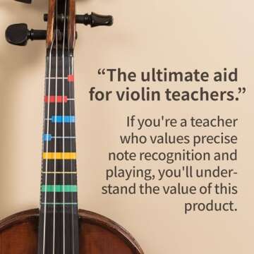 Violin Finger Guide - Beginner Friendly Static Cling Sheet