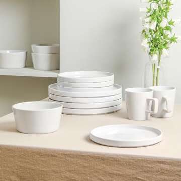 Modern Stoneware 16-Piece Dinnerware Set for 4