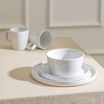 Modern Stoneware 16-Piece Dinnerware Set for 4