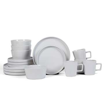 Modern Stoneware 16-Piece Dinnerware Set for 4