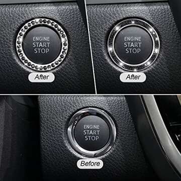 Bling Engine Start Ring Stickers for Cars