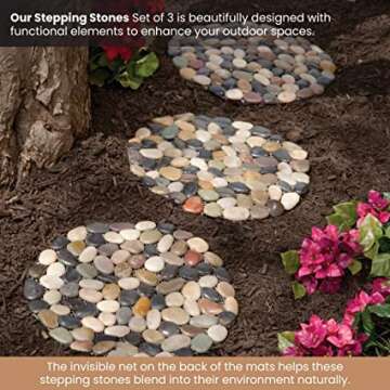 Riverstone Stepping Stones for Decorative Garden Paths