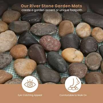 Riverstone Stepping Stones for Decorative Garden Paths