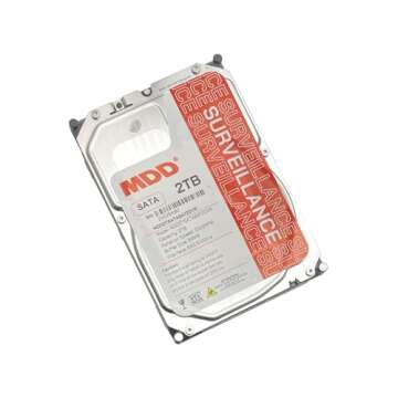 MDD 2TB 64MB Cache 7200RPM SATA 6.0Gb/s 3.5inch Internal Surveillence Hard Drive - MDD2TSATA6472DVR (Renewed)