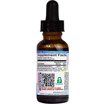 Ortho Molecular - Liquid Vitamin D3 with K2 - 1 OZ Liquid