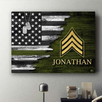 Custom Military Soldier Patriotic Canvas