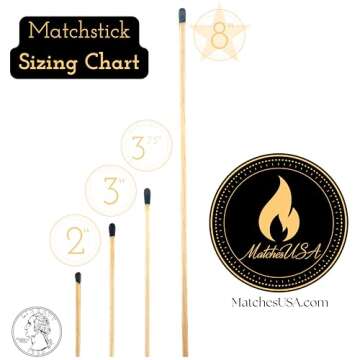 Extra Tall 11" Decorative Glass Matches Cloche | INCLUDES MATCHES!!! & Free Striker Strip!!! | Fireplace Candle Gift Set (BLACK)