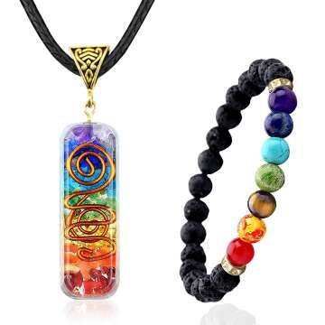 Chakra Necklace & Bracelet Set