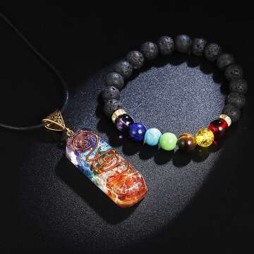 Chakra Necklace & Bracelet Set