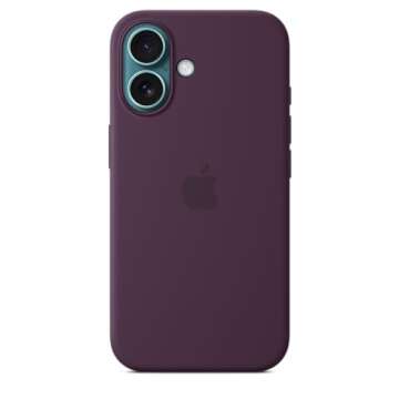 Apple iPhone 16 Silicone Case with MagSafe & Camera Control - Plum Color