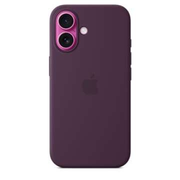 iPhone 16 Plum Silicone Case with MagSafe and Control