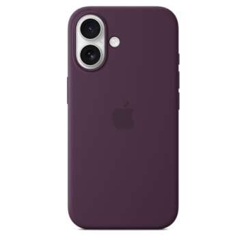 iPhone 16 Plum Silicone Case with MagSafe and Control