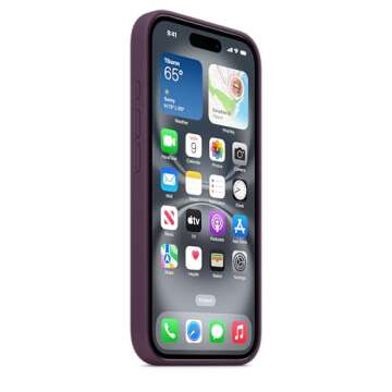 iPhone 16 Plum Silicone Case with MagSafe and Control