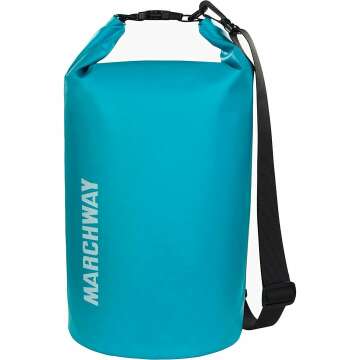 MARCHWAY Floating Waterproof Dry Bag 5L/10L/20L/30L/40L, Roll Top Sack Keeps Gear Dry for Kayaking, Rafting, Boating, Swimming, Camping, Hiking, Beach, Fishing