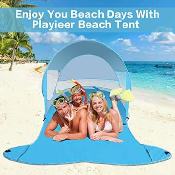 Instant Pop Up Beach Tent for Family Use