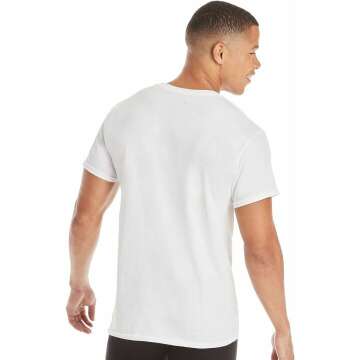 Men's Cotton, Moisture-Wicking Crew Tee Undershirts, Multi-Packs Available